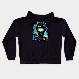 DJ cat Kids Hoodie